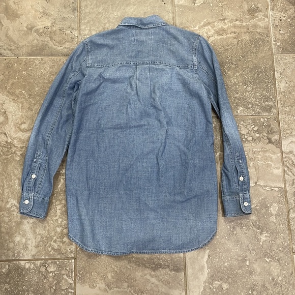 Madewell Chambray Classic Ex-Boyfriend Shirt in Mazzy Wash Size‎ XXS - Picture 8 of 12